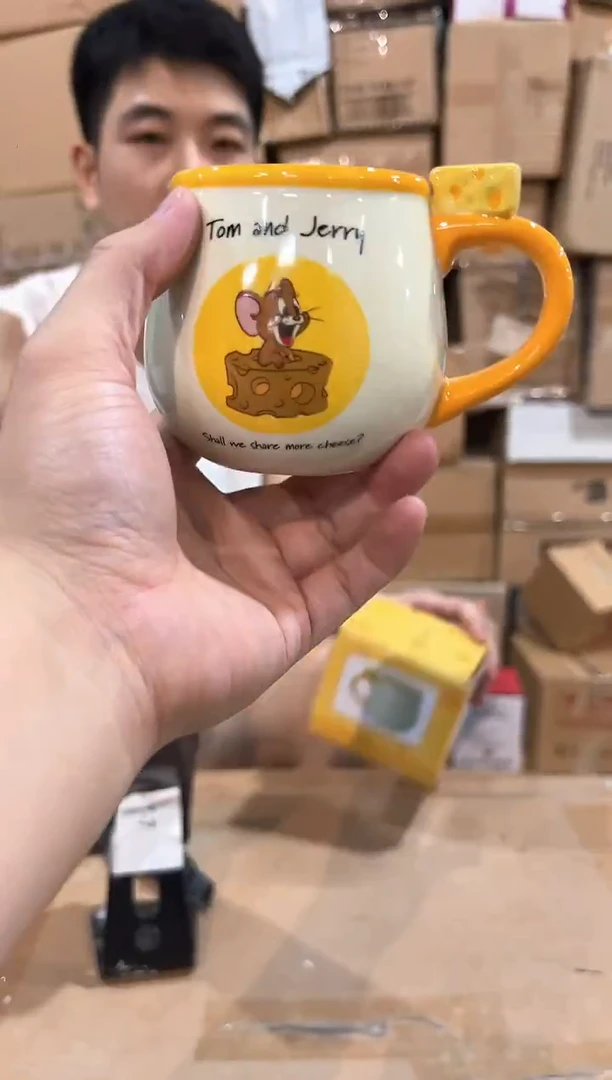 瓷片原盒杰瑞奶酪水杯
