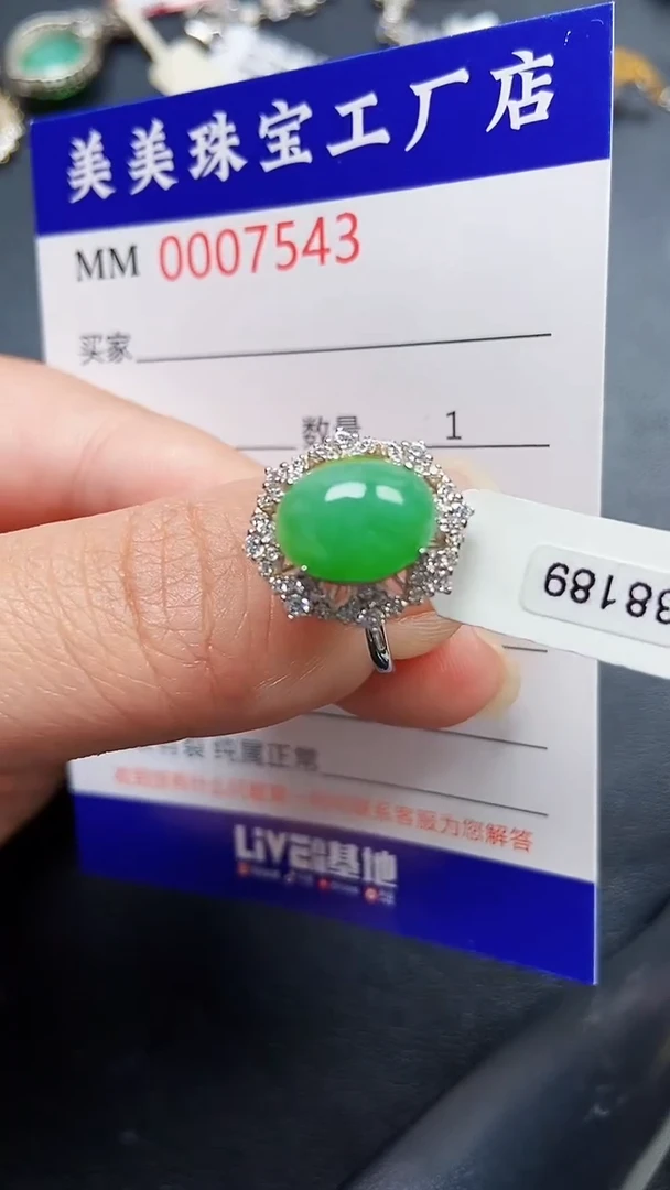 颈饰银S925镶嵌翡翠7543