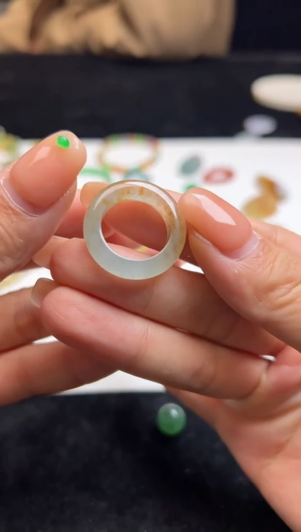 未镶嵌定制翡翠桂花戒圈5500