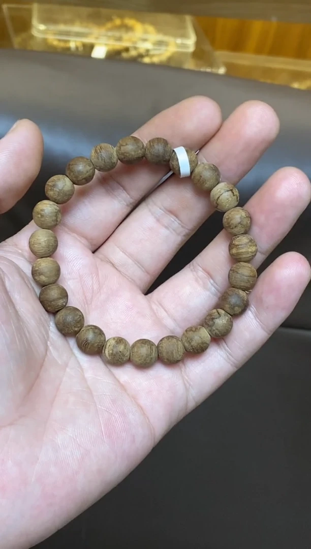 沉香手串达拉干圆珠单圈0.9蚁漏多样性发其一