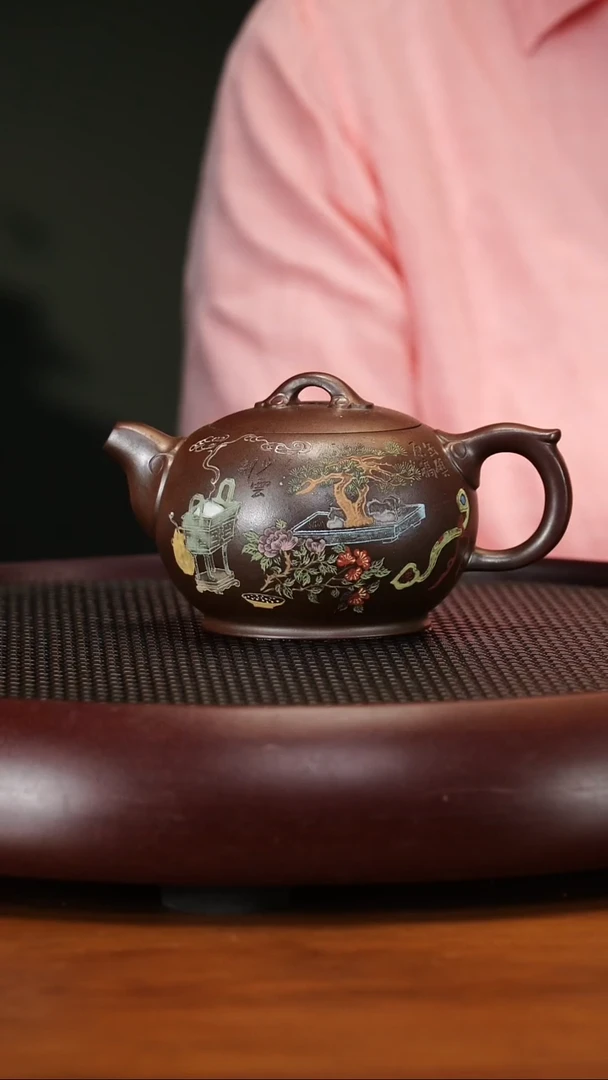 茶壶紫砂5-96ZXJ平安如意天星紫金砂300c