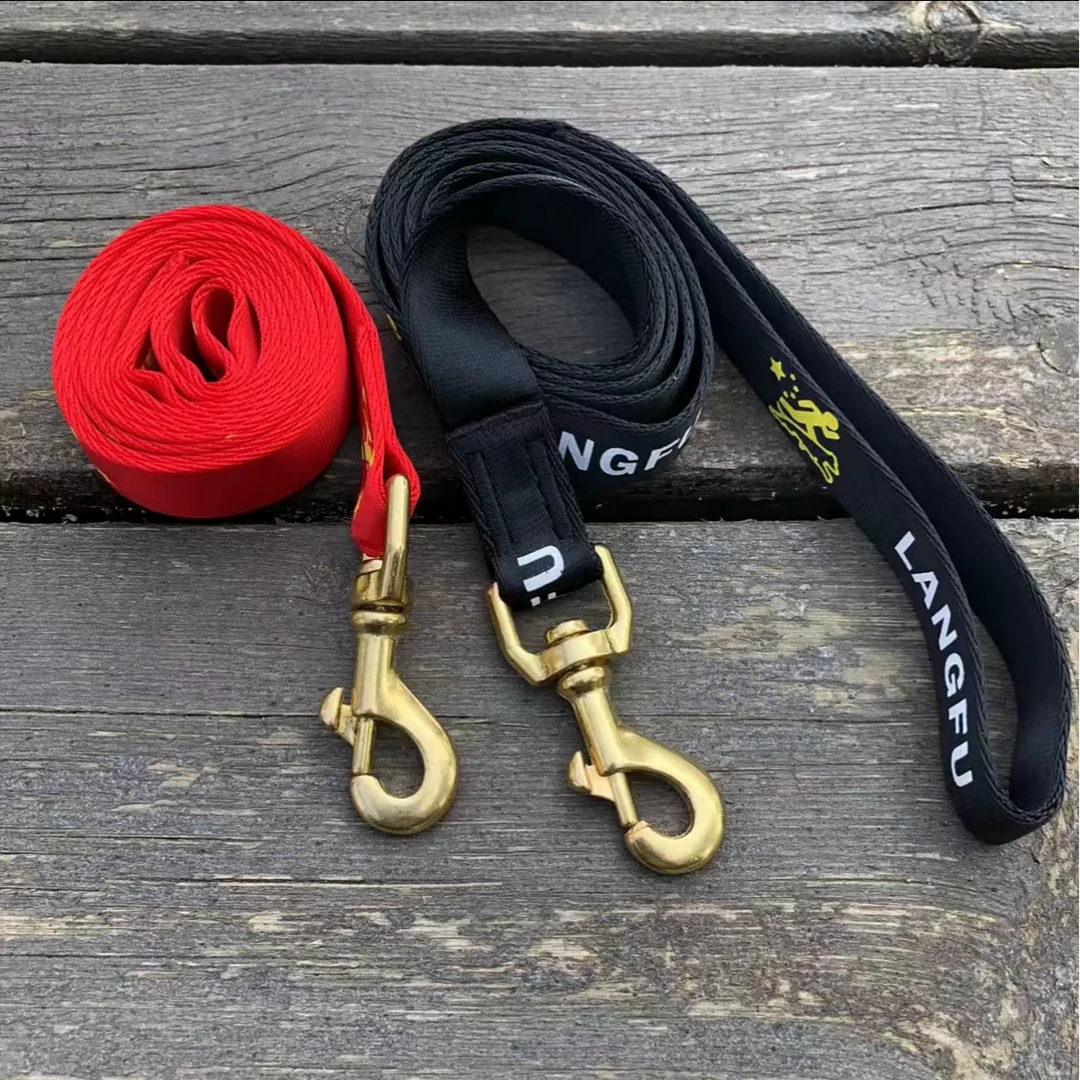 尼龙牵引带中大型犬遛狗绳1.5米长狗绳东德边牧金毛马犬德牧狗绳