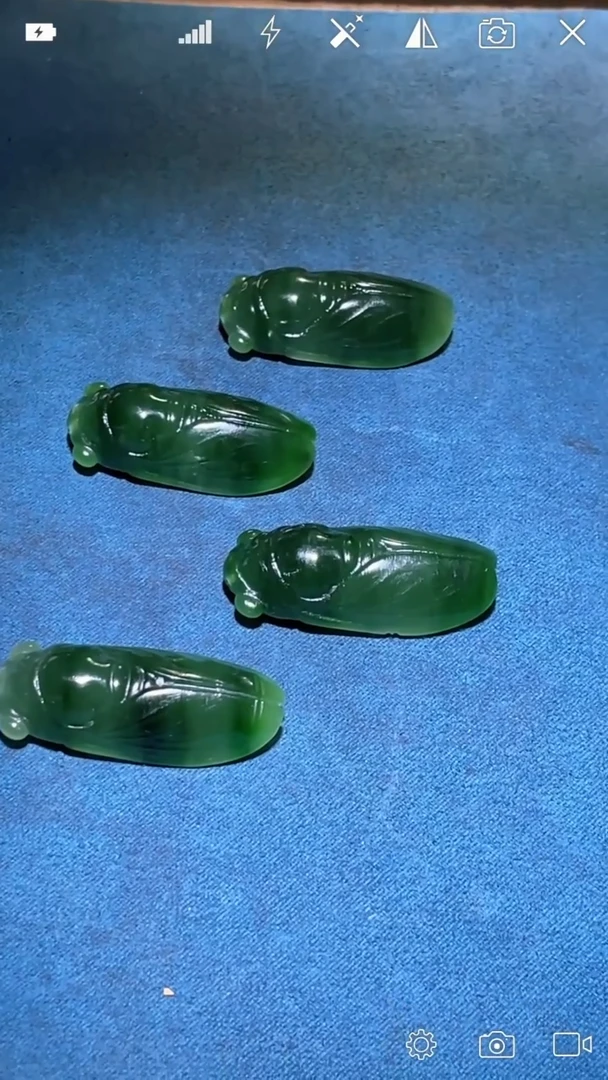 未镶嵌和田玉把件QQ   蝉   多样性发货拍一发一