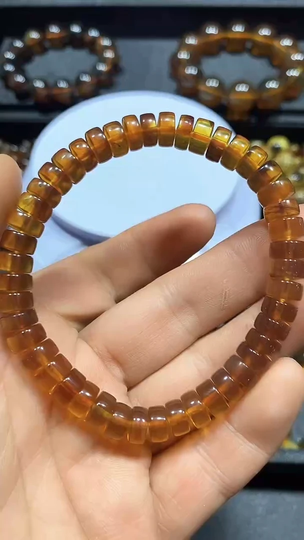 琥珀颈饰未镶嵌天然缅甸琥珀手串8+