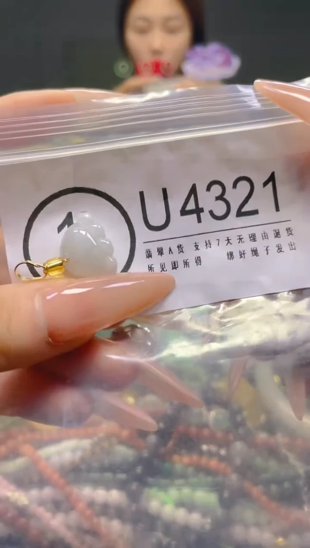 颈饰未镶嵌翡翠/U/纹裂沙眼瑕疵介意勿拍