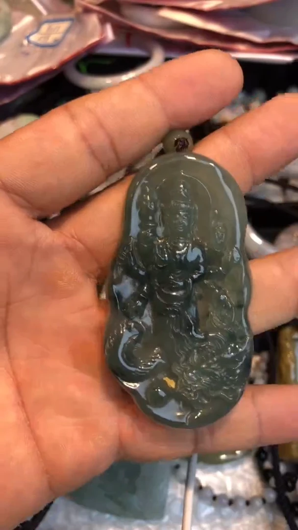 翡翠未镶嵌吊坠(不含链)观音