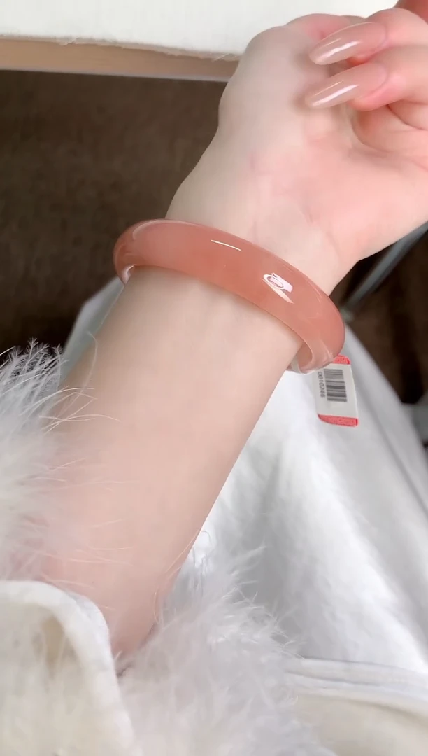 未镶嵌手镯石英质玉桃花酿19-圈口56-238