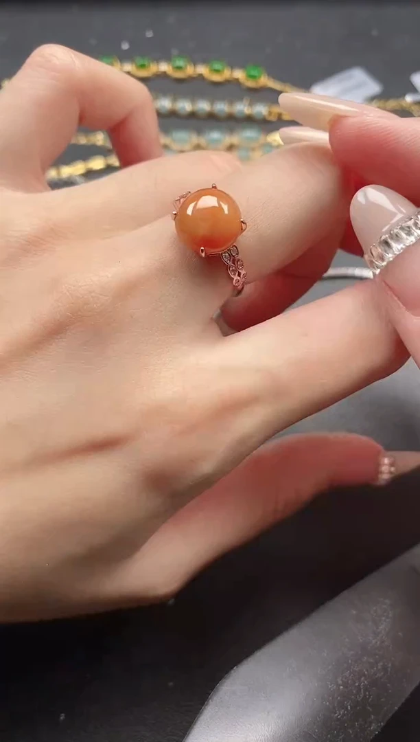 银S925镶嵌戒指翡翠515111