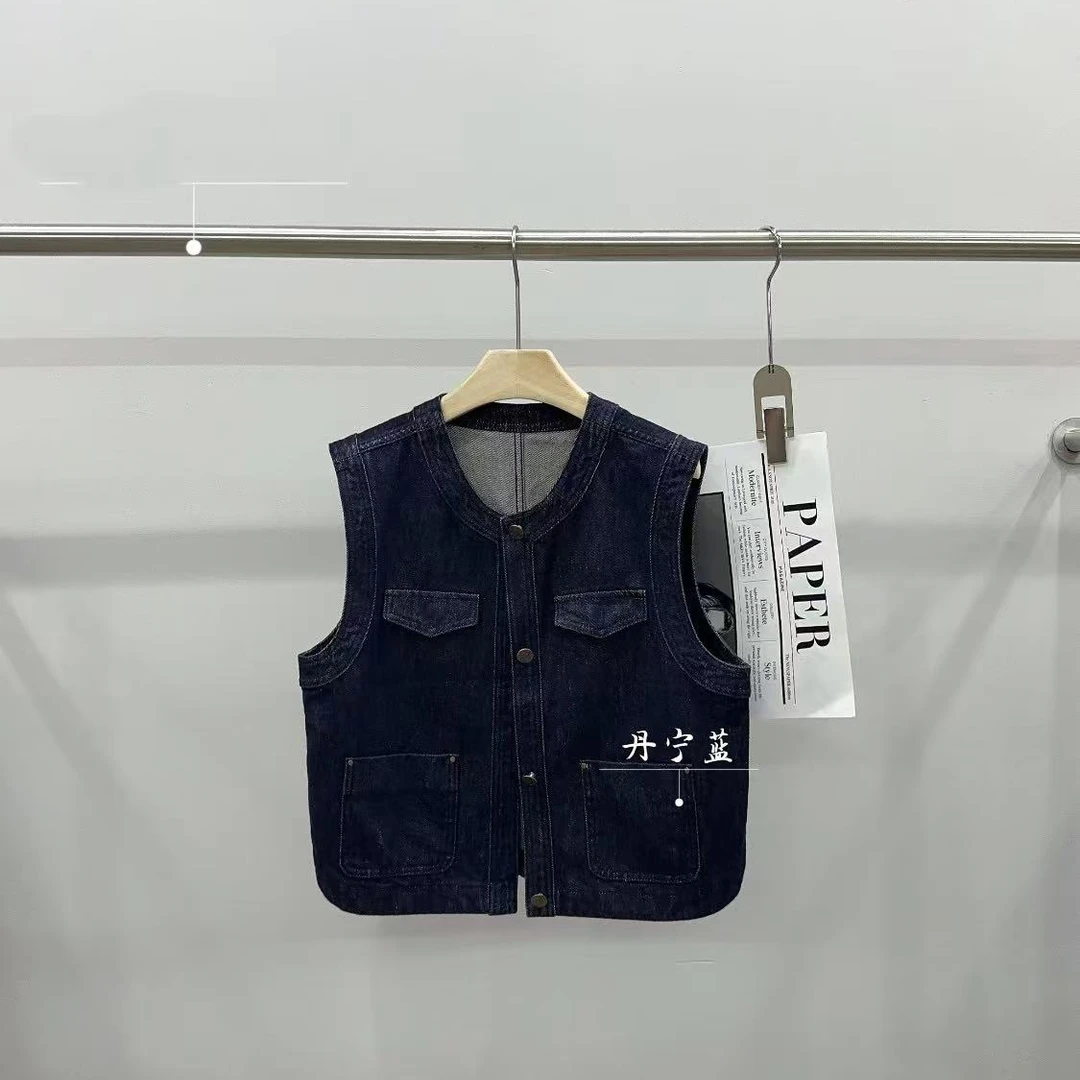 【牛仔部落】原色牛仔部落百搭显瘦马甲8113-1