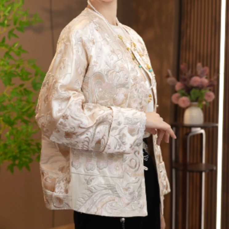 【恣意盎然】新中式刺绣百搭加棉外套2024B2031—林林