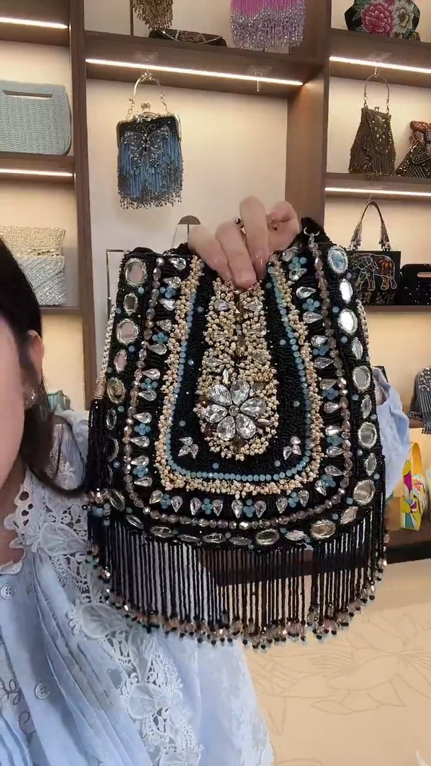 织物Fjss-666百格汇手工串珠包