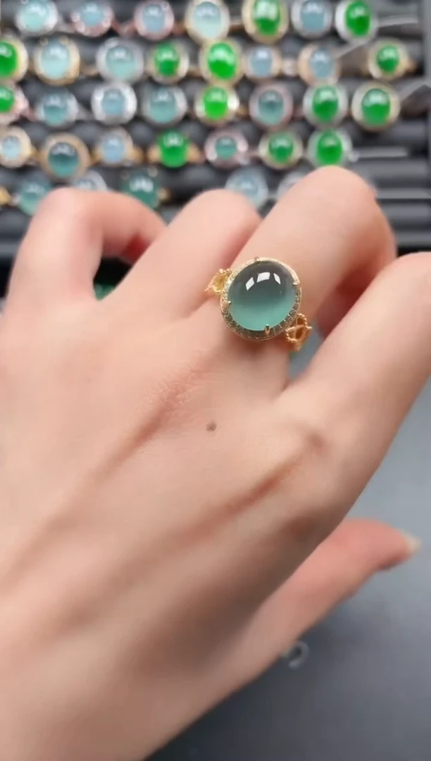 银S925镶嵌戒指翡翠1111