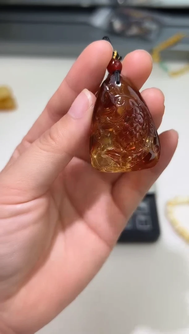 裸石琥珀未镶嵌琥珀蜜蜡吊坠