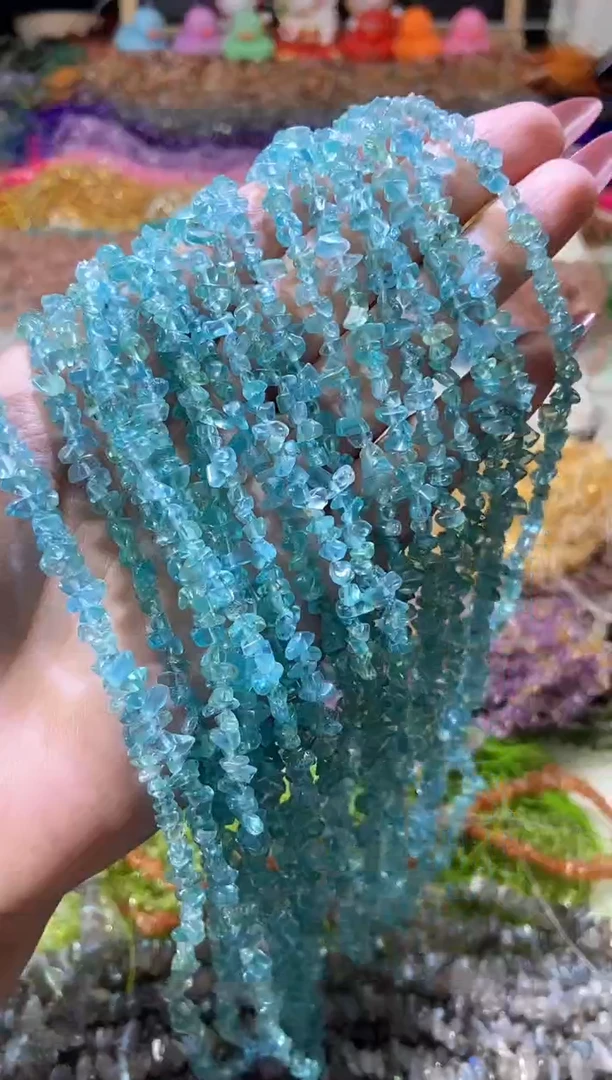 水晶珠宝半成品未镶嵌小蓝磷灰