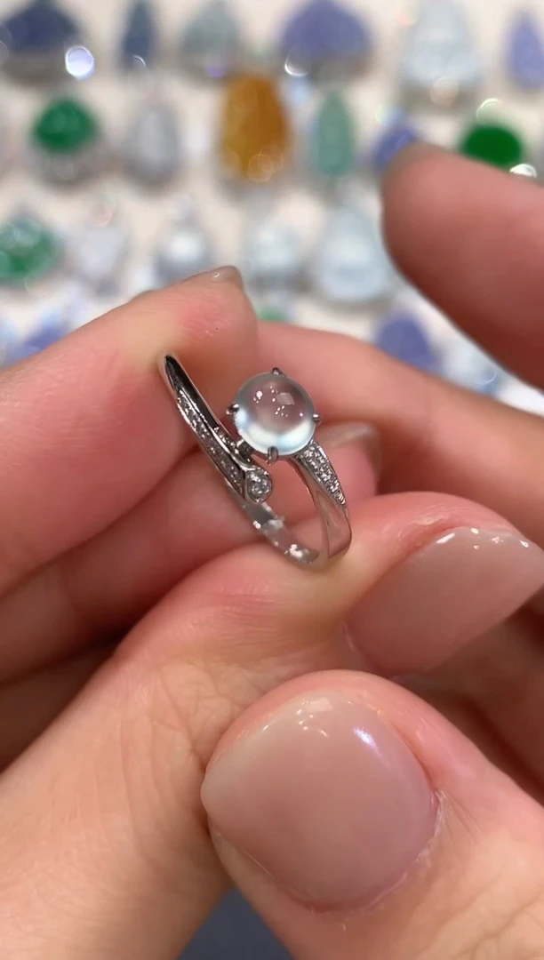 18K金镶嵌戒指翡翠a56多样性一件发货