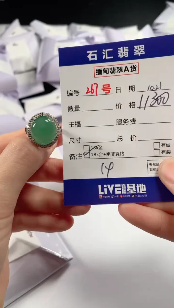 颈饰18K金镶嵌翡翠1