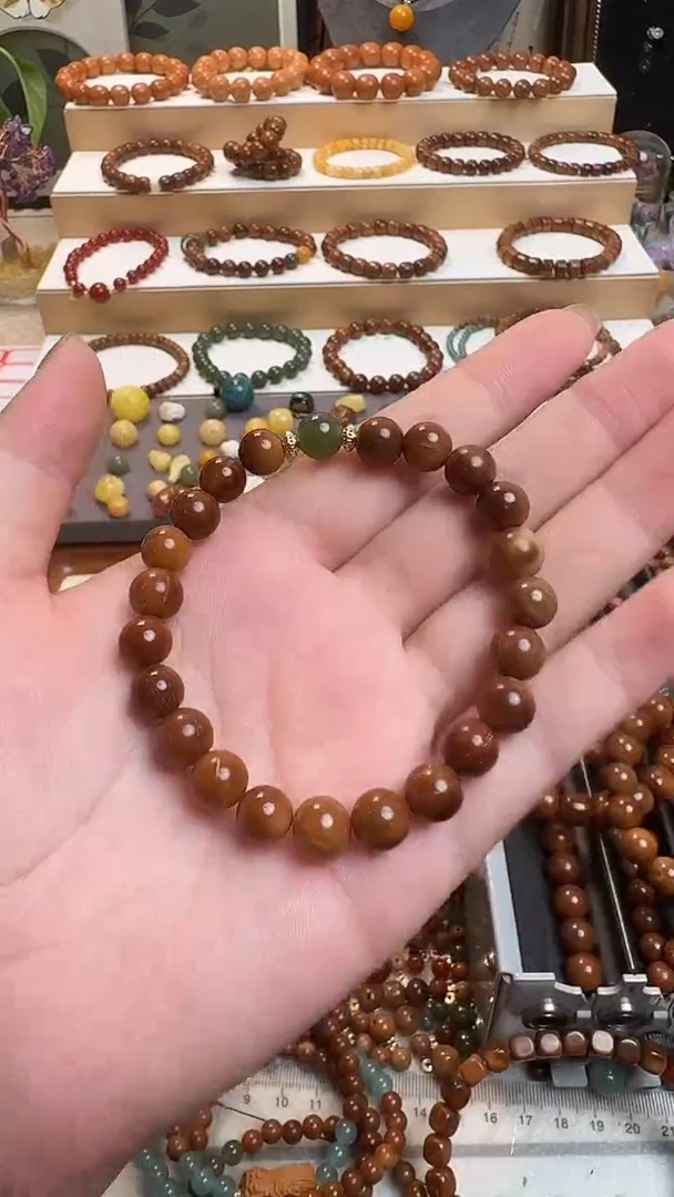 未镶嵌库克手串和田玉库克卡8单圈