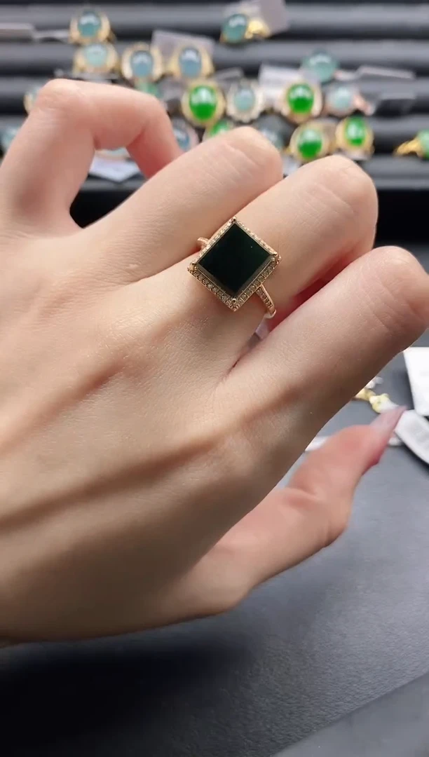 【闪购商品】翡翠戒指银S925镶嵌1111