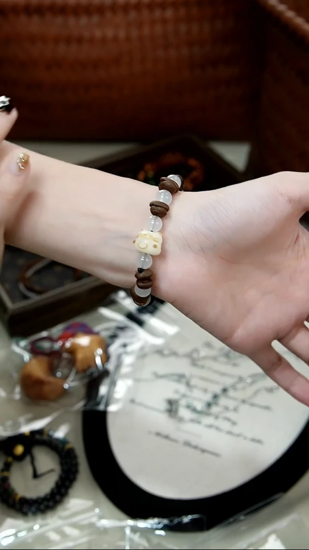 白玉菩提手串孤品手串-默认微瑕