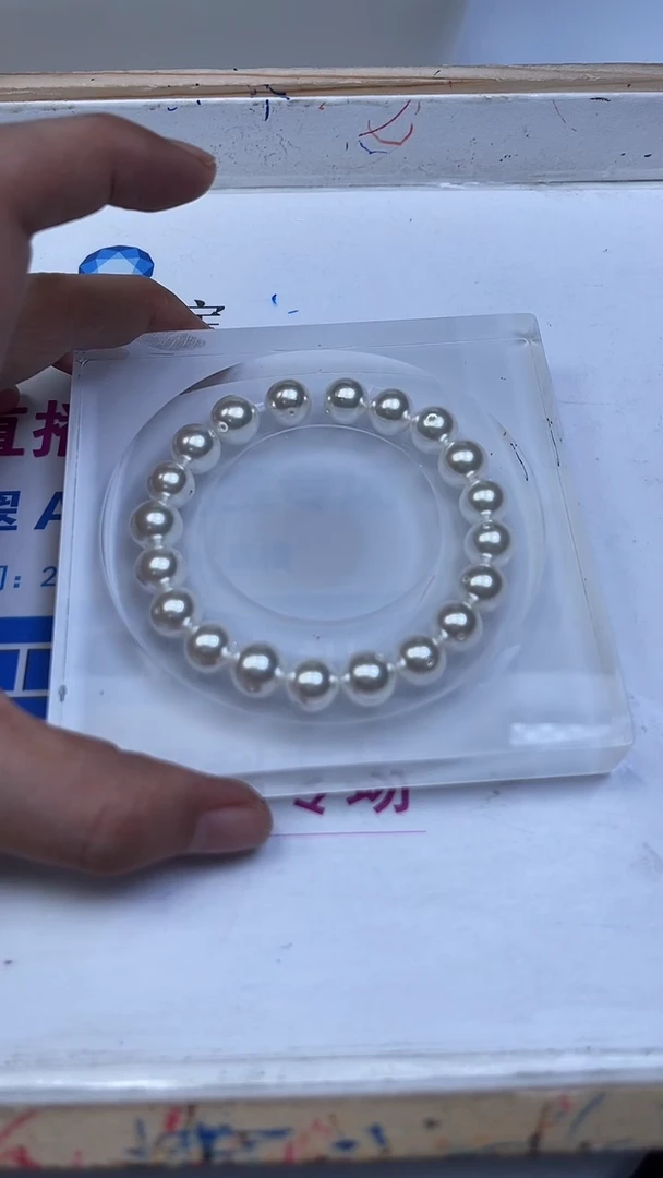 未镶嵌散珠拼合珍珠（马贝珠）B782 白贝珠10mm20个13.8元