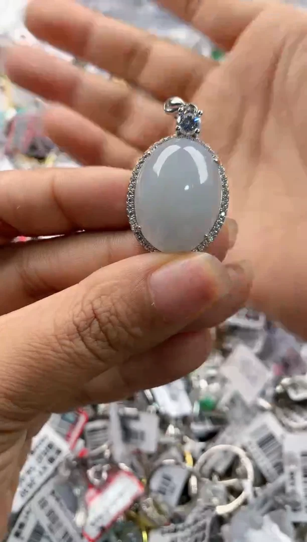 银S925镶嵌戒指翡翠222----1