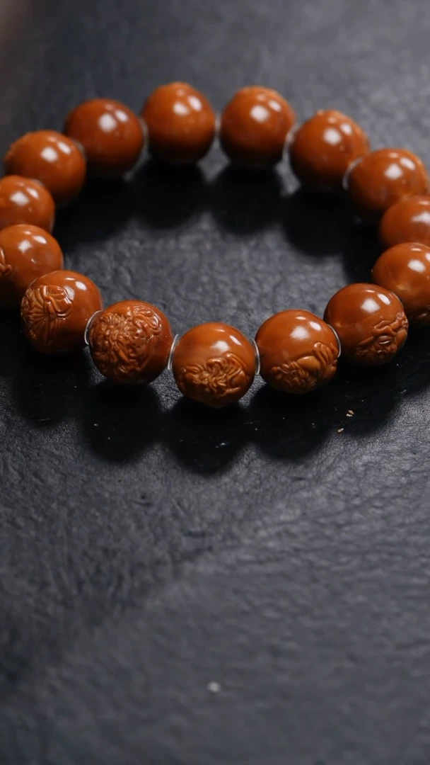 橄榄核手串/手链橄榄核，光珠钟馗