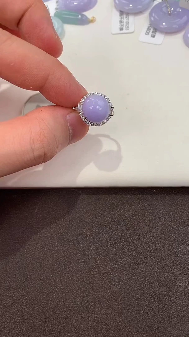 颈饰银S925镶嵌翡翠天然缅甸a货翡翠