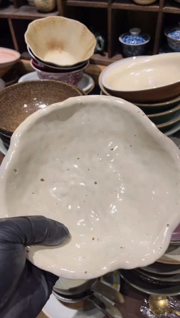 【闪购商品】瓷片487，粗陶烤馕盘菜盘