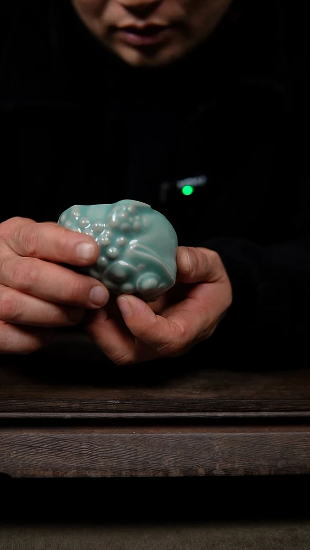 【闪购商品】杯仿古翡翠绿公金蟾茶宠