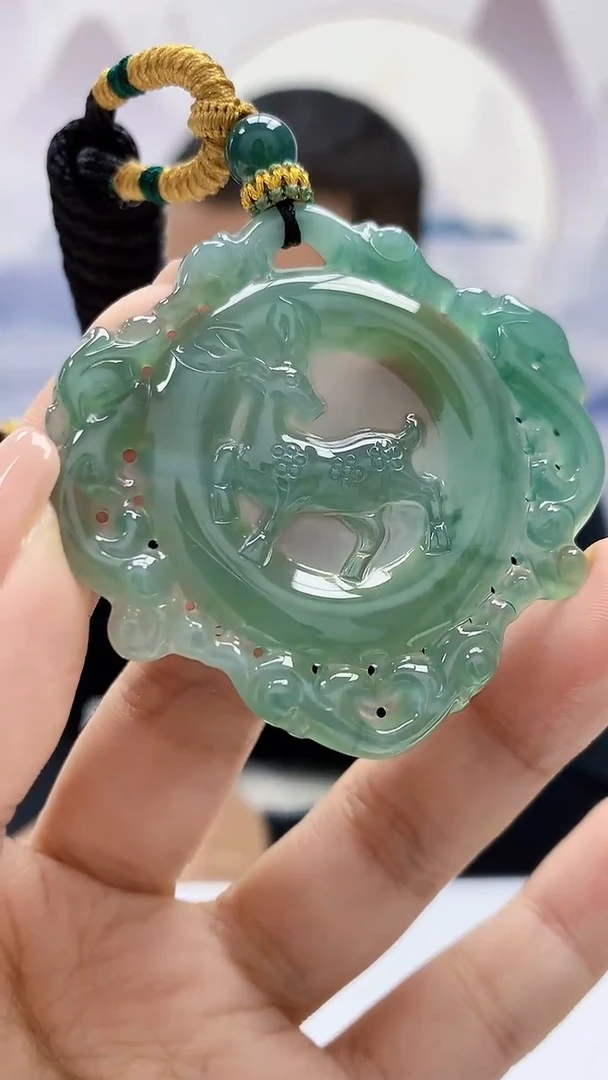 定制翡翠未镶嵌4898xx-毛货挂件37
