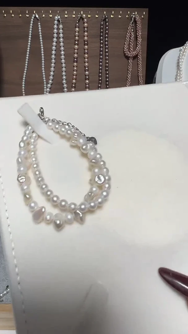 钛钢手绳淡水珍珠永丽珍珠严选