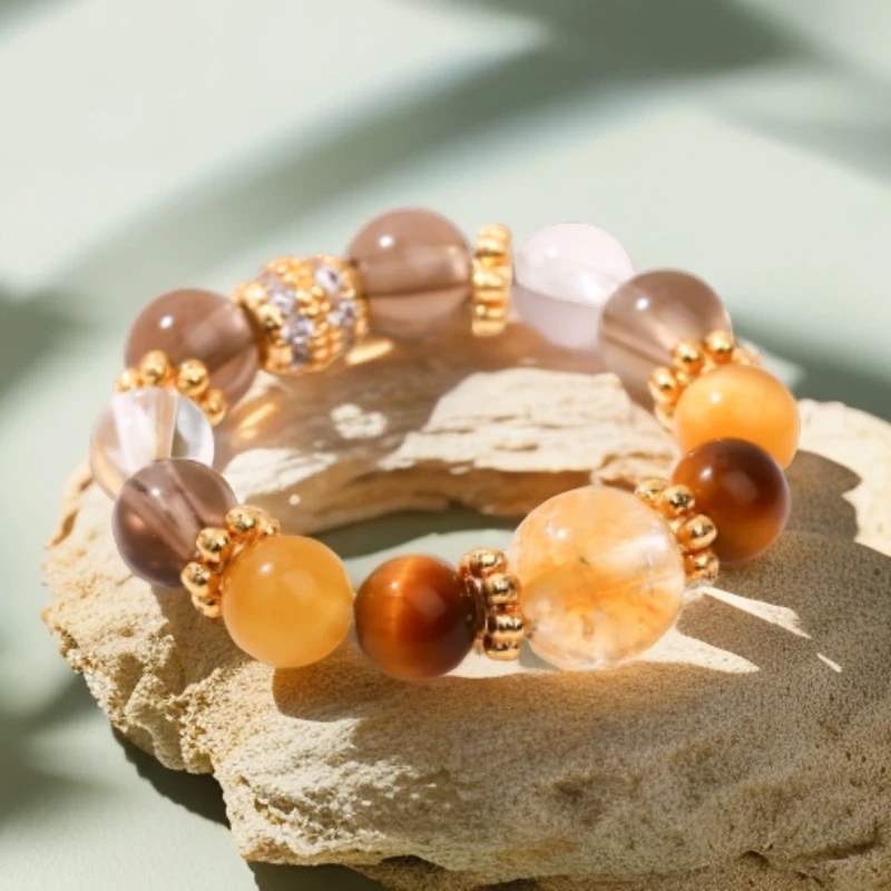 7A天然水晶虎眼石戒指(铜+合金)