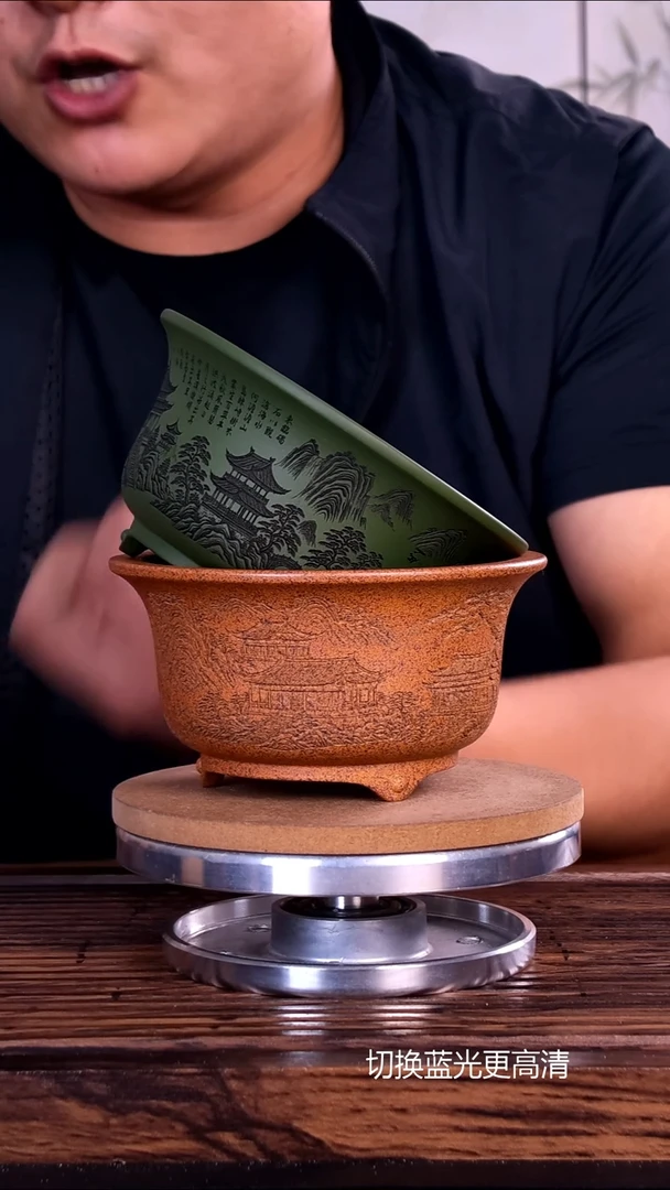 紫砂花盆紫砂花盆内口12-6     2只