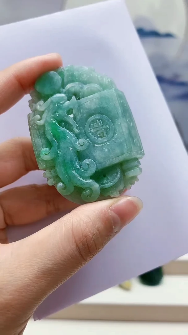 未镶嵌定制翡翠5150lr-毛货挂件45