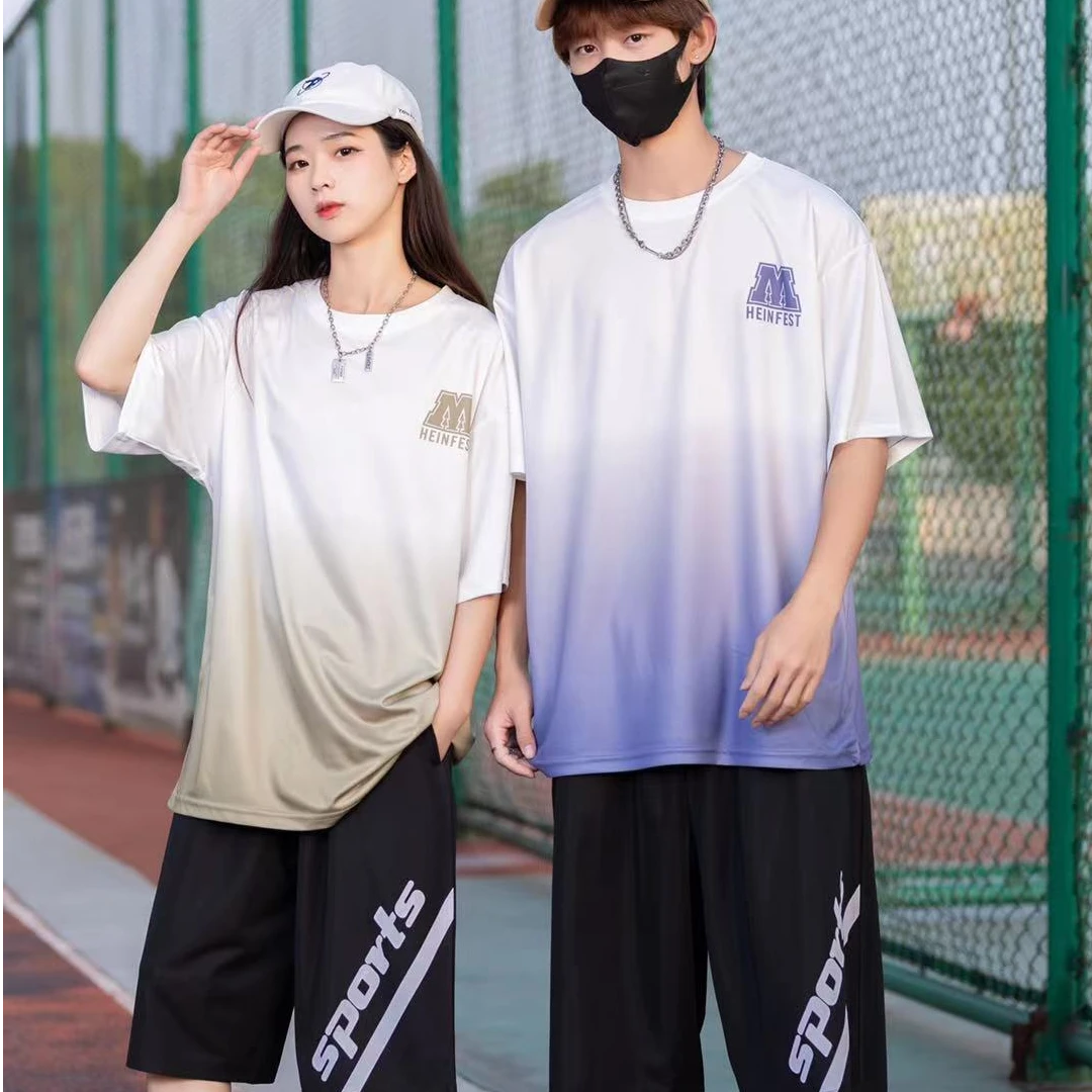 青少年大童男女同款速干休闲运动时尚短裤套装虎马135