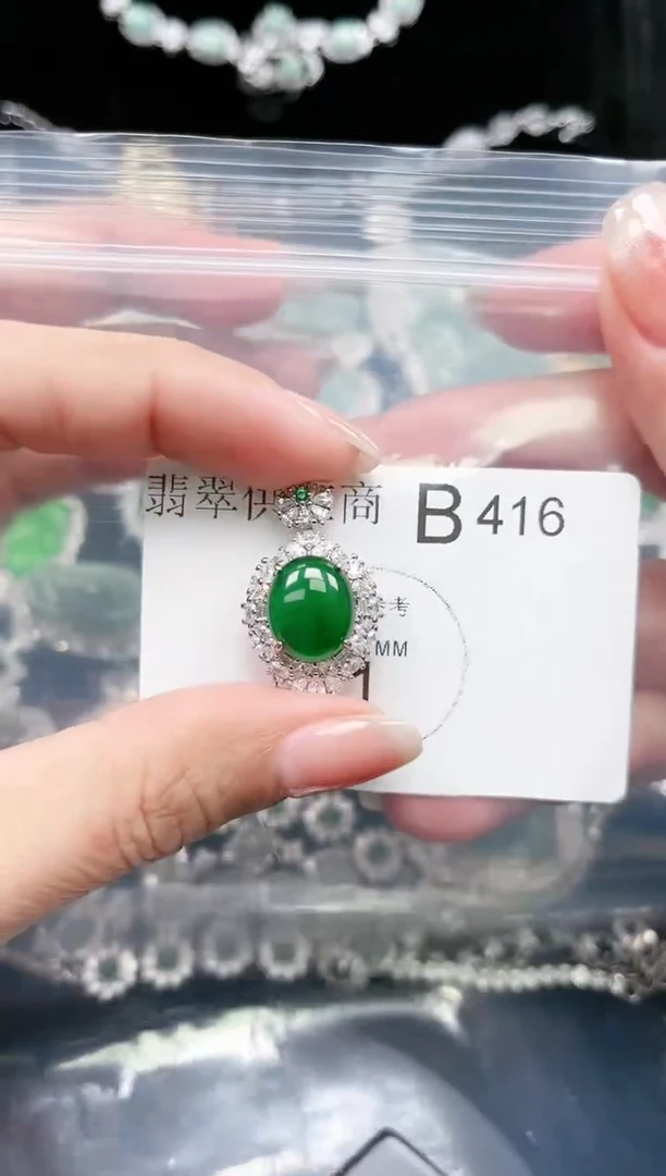 【闪购商品】翡翠颈饰未镶嵌赠皮绳416