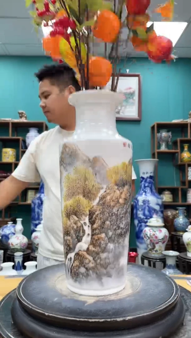 摆件303山水陶瓷摆件