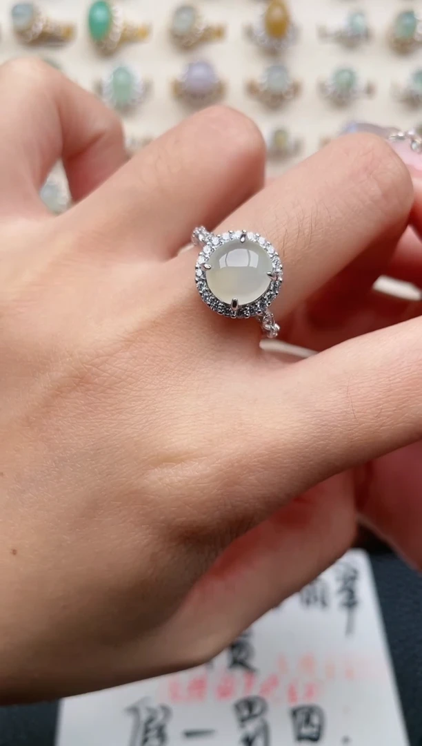 【闪购商品】翡翠戒指银S925镶嵌1111