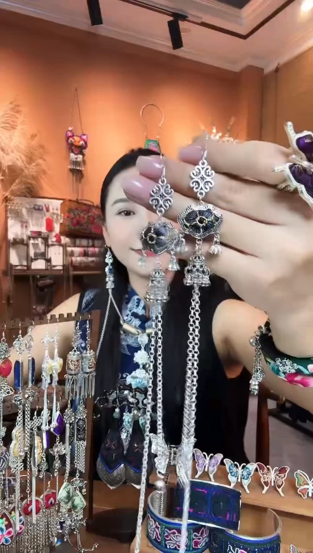 刺绣纯手工民族风耳环