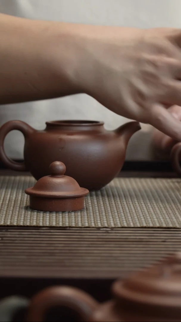 茶壶紫砂底槽清掇球半手工