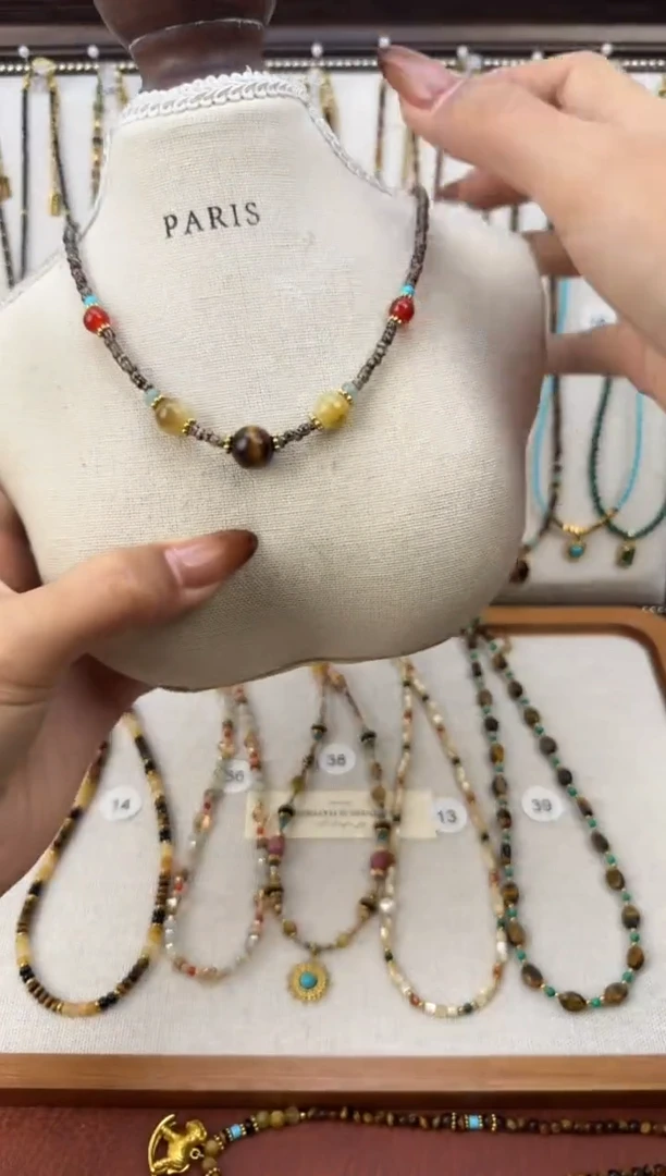 项链钛钢石英质玉新款