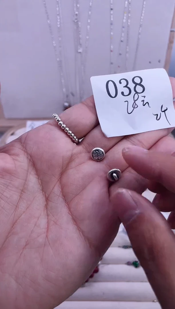 无足银结**作纯银配件038