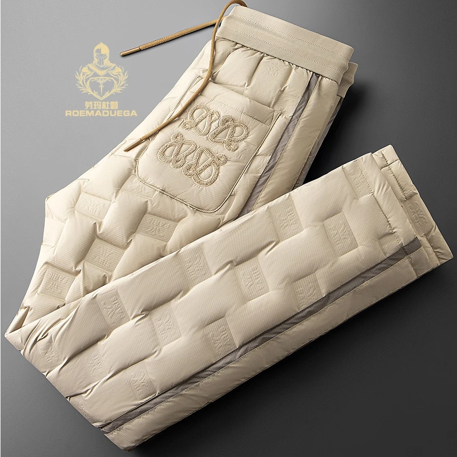 ROEMADUEGA劳玛杜伽冬季男士保暖羽绒裤防寒防水加厚透气外穿男裤