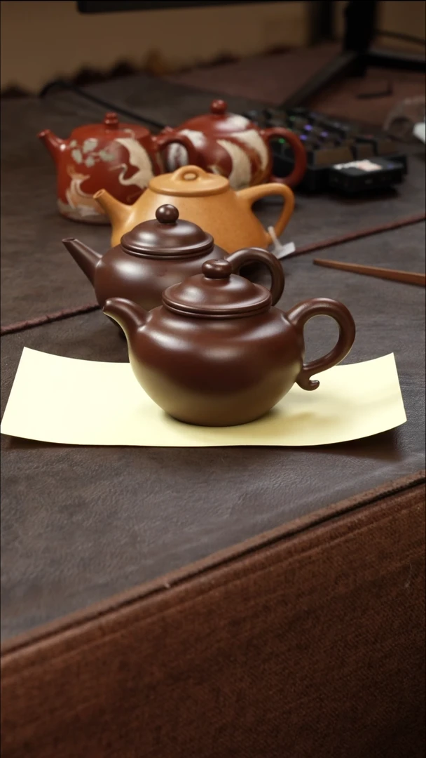 茶壶紫砂壶·21老紫泥莲子210cc