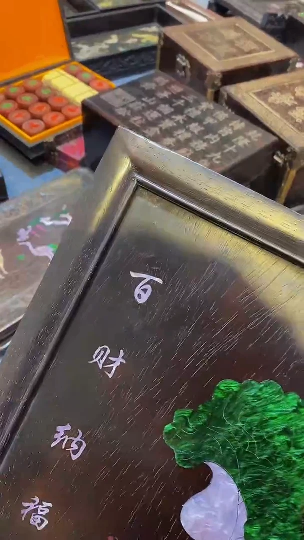 木紫檀雕刻板一物一拍