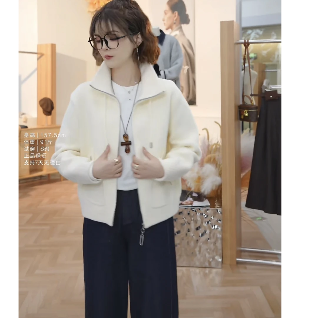 【香香严选】“邻家女孩”韩版常规长袖毛针织衫黑色时尚纯色薄款8827