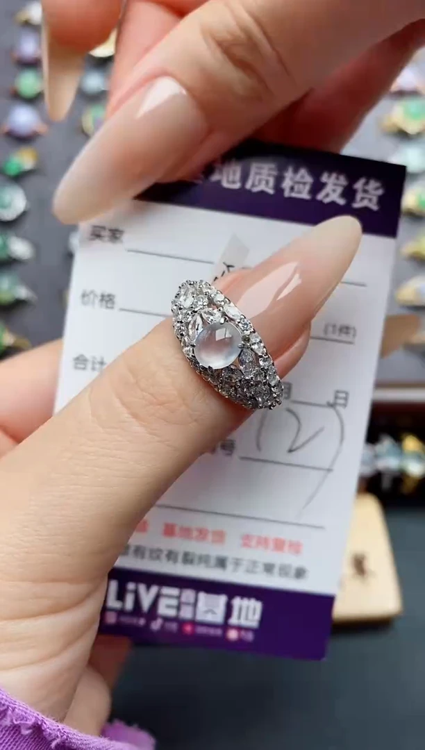银S925镶嵌戒指翡翠.....