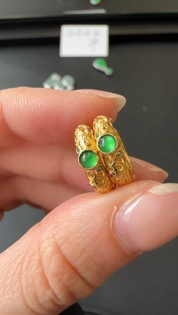 【闪购商品】翡翠耳饰银S925镶嵌银镶没有鉴赏期