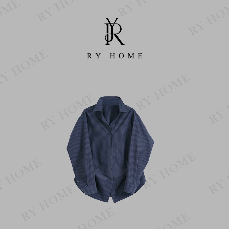 【容雨RYHOME】新款时尚休闲条纹衬衫252C1518