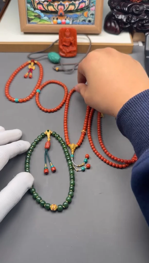 【闪购商品】南红玛瑙手串手串18K金镶嵌手串手串